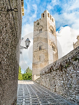 Bell Tower of the Main Cathedral of Erice in Sicily.