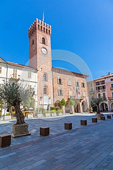 Bell tower at Martiri square, Nizza Monferato