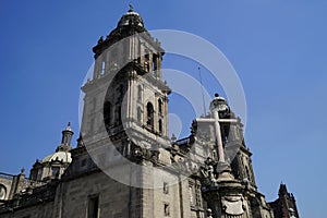 Bell tower of the Metropolitan Cathedral, Mexico City, Mexico