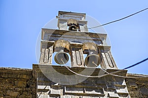 Bell tower of monastery of Mother Mary Vidiani in Crete. Greece
