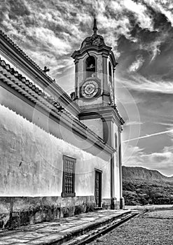 Bell tower of the mother church of Tiradentes, Minas Gerais, Brazil