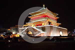 Bell Tower at night, Xian, China