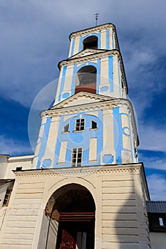 Bell tower of Nikitsky Monastery in Pereslavl-Zalessky, Russia