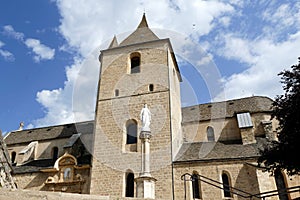 Bell tower of the Notre-Dame de la Carce collegiate church in Marvejols