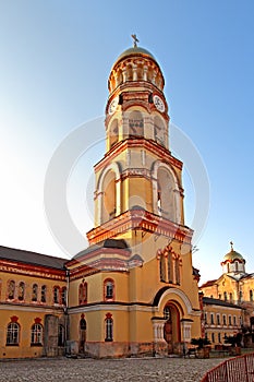 The bell tower of the Novoafonsky monastery