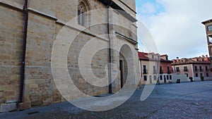 Bell tower of the old church in the Castilian city of Aranda de Duero