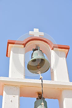 Bell tower of old churche in Hersonissos.