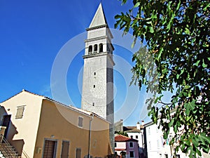 The bell tower and parish church of the Annunciation of the Blessed Virgin Mary - Pican, Croatia /Zvonik i zupna crkva Navjestenja