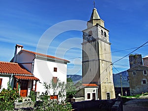 The bell tower of the Parish Church of St. Anthony the Abbot, Krsan - Istria, Croatia / Zvonik zupne crkve sv. Antuna opata, Krsan