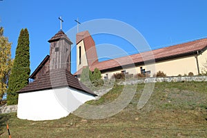 Bell tower in Podzamcok, Dobra Niva in Slovakia