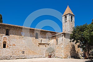 Bell tower of Saint Gregoire church at Tourrettes-sur-Loup in southeastern France. photo