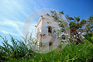 Bell Tower of Saint Lucas Church in Toconao Town, Archaeological Site near San Pedro de Atacama, Chile