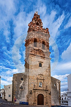 Bell tower of Saint Michael in Jerez de los Caballeros, province Badajoz, Spain photo