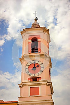 Bell tower of the Saint Rita church in Nice, France