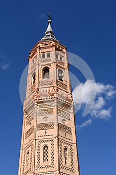 Bell tower of San Andres church Moorish style. Calatayud, Zara