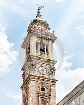 Bell tower of San Vittore Basilica of Varese, Italy photo