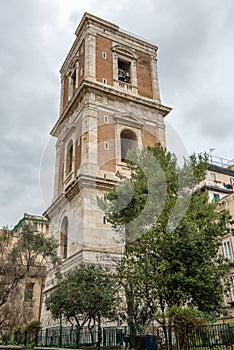 Bell tower of Santa  Chiara in Naples