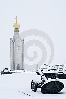 Bell tower on the site of a tank battle of Prokhorovka, Belgoro