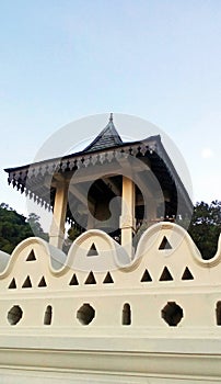 Bell tower of Sri Dalada Maligawa or the Temple of the Sacred Tooth Relic , Buddhist temple , Kandy, Sri Lanka. photo