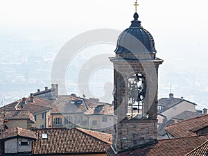 bell tower of St Alexander Cathedral in Bergamo
