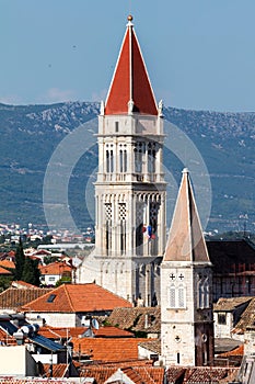 Bell tower of the St. Lawrence cathedral in Trogir