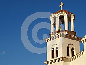 Bell Tower of The St. Paraskevi Church in Paralia Katerinis, Greece