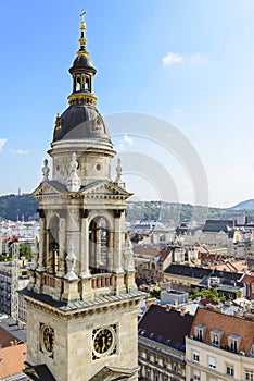 Bell tower of St. Stephen Basilica. Budapest. Hungary