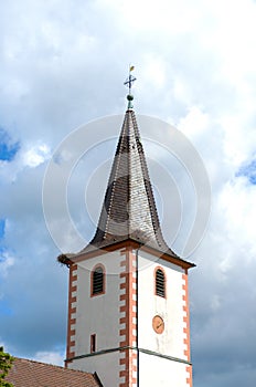 Bell tower or steeple on a small church