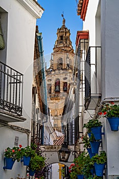 The Bell Tower, Torre Campanario at the Mosque-Cathedral of Cordoba, Spain photo