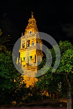 The Bell Tower, Torre Campanario at the Mosque-Cathedral of Cordoba, Spain photo