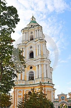 Bell tower of the Trinity Monastery in Chernihiv, Ukraine