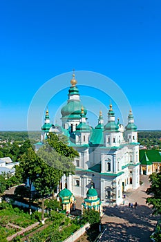 Bell tower of Troitskyi monastery in Chernihiv