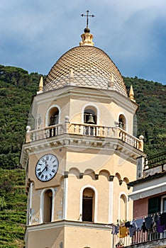 Bell tower of Vernazza village - Cinque Terre Liguria Italy