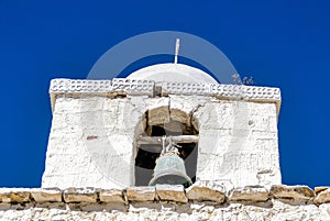 Bell tower in the village of Belen in the Andean foothills Chile