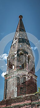 The bell tower of the village church