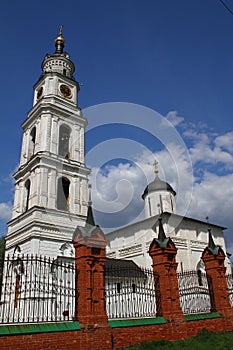 Bell Tower in Volokolamsk Kremlin. Russia