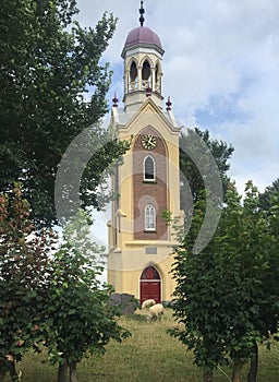 Bell tower in Westerdijkshorn. Netherlands