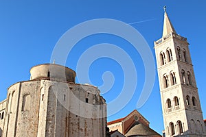 Bell Tower of Zadar Cathedral and Church of St. Donatus, Croatia