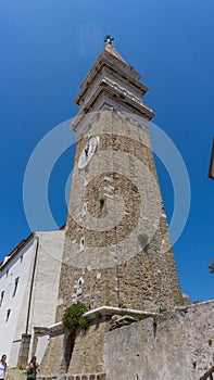 Bell Tower  `Zvonik Campanile`  Portoroz  Piran  Obalno-kraska  Slovenia  June 2020