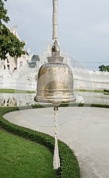 Bell in Wat Rong khun is known among foreigners as the White Temple in Thailand