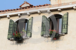 Bella Italia series. Venice homes. Italy. photo