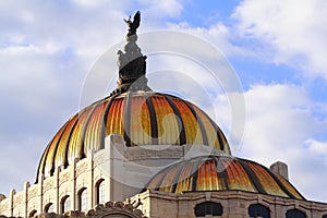 Bellas artes cupolas in mexico city photo