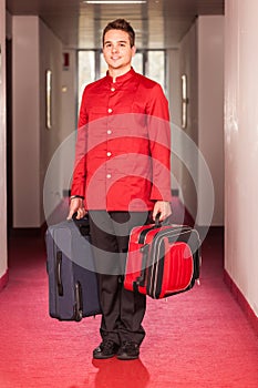 Bellboy with Luggages photo