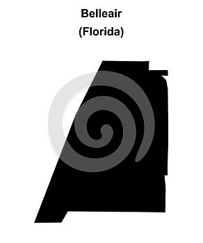 Belleair outline map