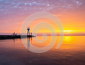 Bellevue Beach at sunrise, Denmark