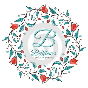 Bellflower floral element, wedding design