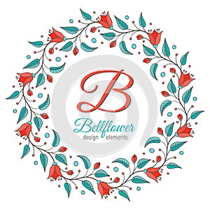 Bellflower floral element, wedding design