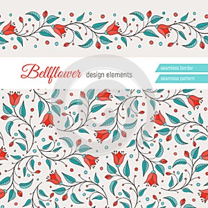Bellflower floral element, wedding design