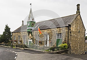 Bellingham village town hall in Northumberland, UK