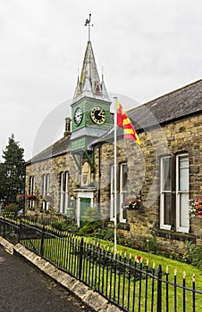 Bellingham village town hall in Northumberland, UK